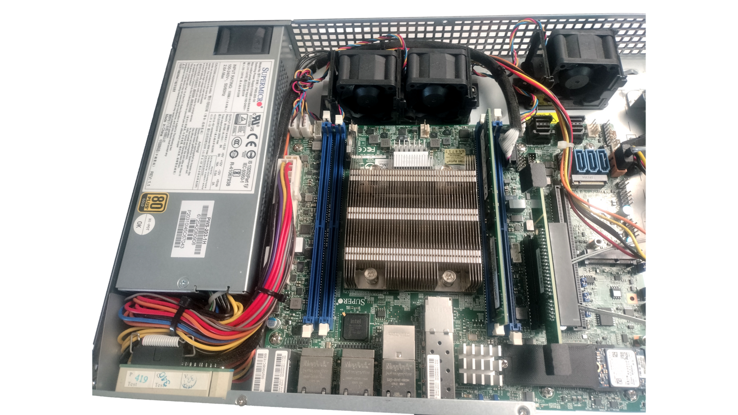 Supermicro 505-2 SYS-5019D-4C-4N8TP Xeon D-2146NT 32GB RAM 1U Server