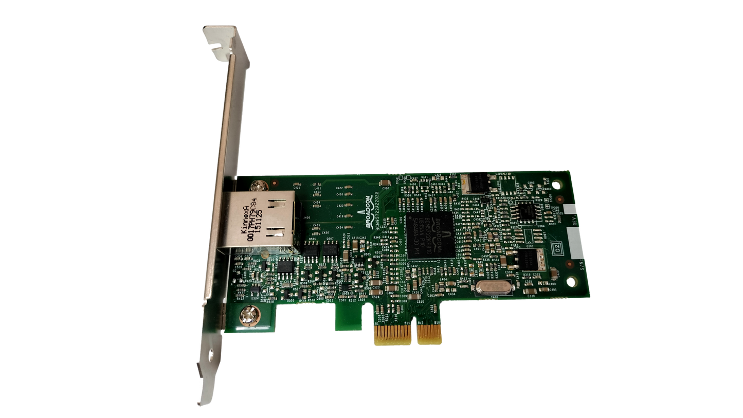 Dell BCM-95722A2202G Single Port Gigabit PCI-e Network Interface Card 9RJTC J5P32