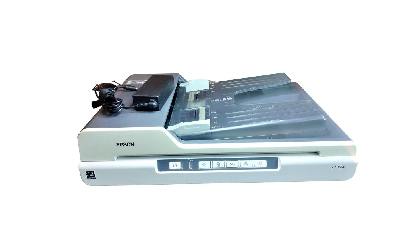 Epson WorkForce GT-1500 Color Flatbed Scanner W/ Power adapter