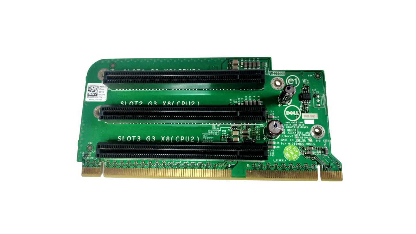 Dell PowerEdge R720/R720XD 3-Slot PCIe Riser Card 0DD3F6