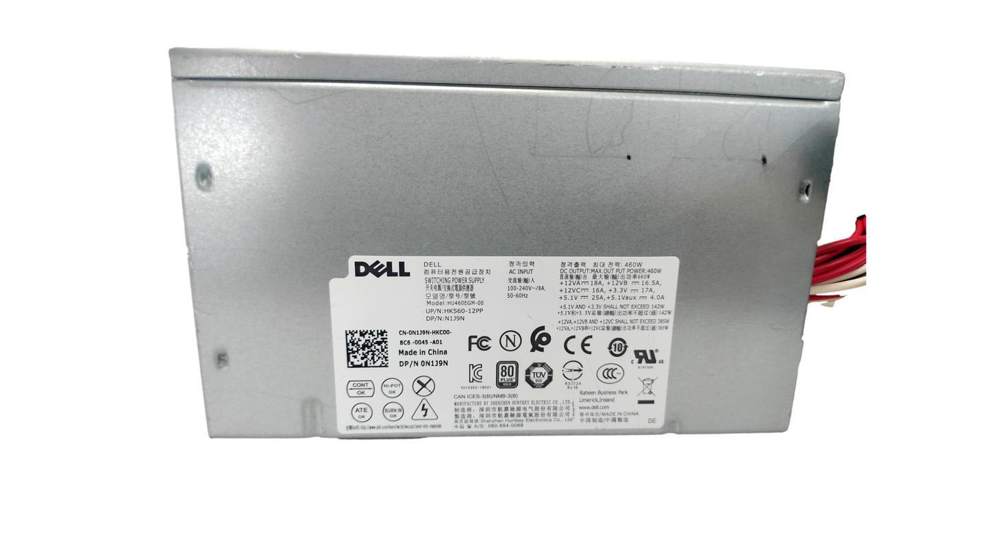 Dell HU460EGM-00 460W 80 Plus Gold Power Supply 0N1J9N N1J9N