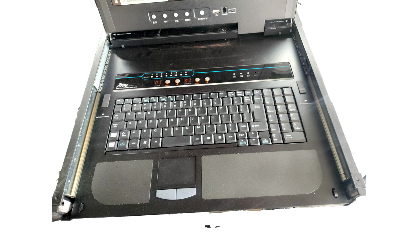 Middle Atlantic RM-KB-LCD17X8KVM - 17" Rackmount LCD Keyboard, 1 RU, 8 Port KVM
