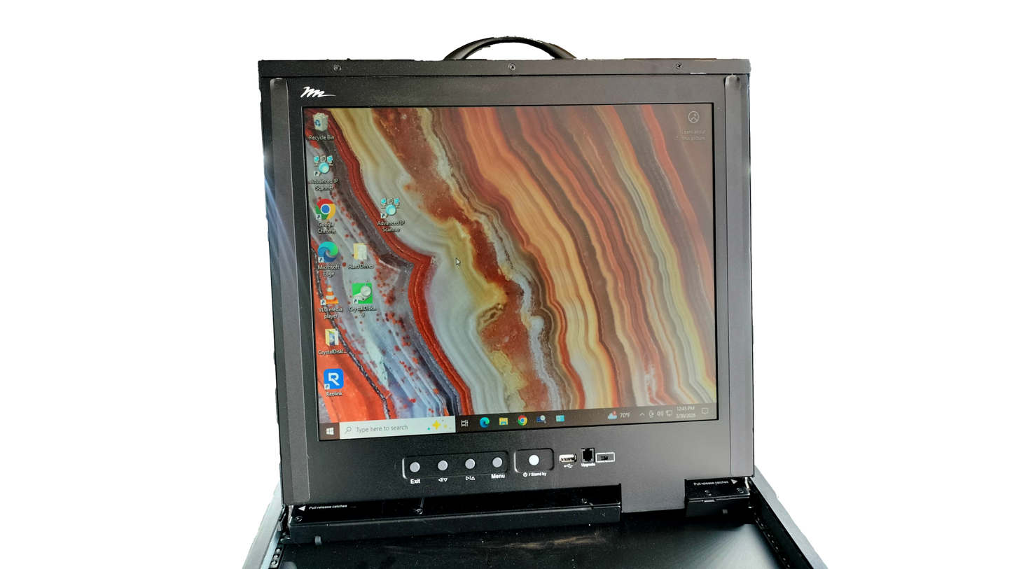 Middle Atlantic RM-KB-LCD17X8KVM - 17" Rackmount LCD Keyboard, 1 RU, 8 Port KVM