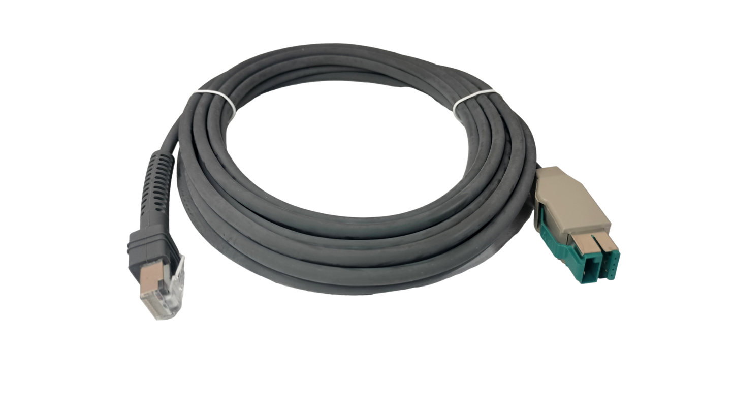 Zebra CBA-U35-S15ZAR 15 feet Shielded Power Over USB  Cable