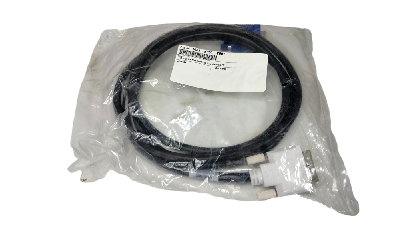 New NCR 1639-K051-V001 DVI Male to VGA Male 2M