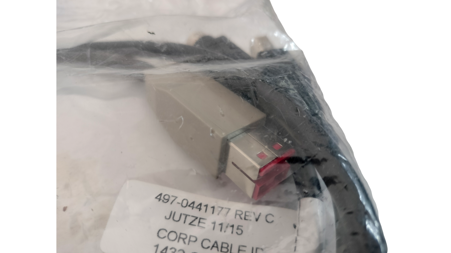 NCR USB Power and Data Cable 24V For Any USB Receipt Printer 1432-C087-0010