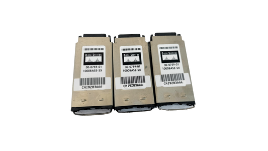 3x Cisco 30-0759-01 1000BASE-SX 850NM GBIC Fibre Adaptor