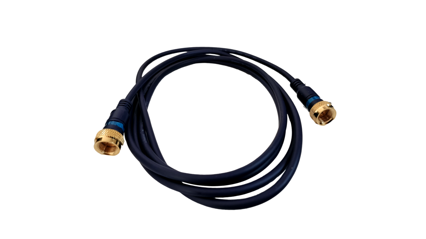 C2G Mini Coax F-Type Cable 6 Foot  Blue Mini Coaxial Cable