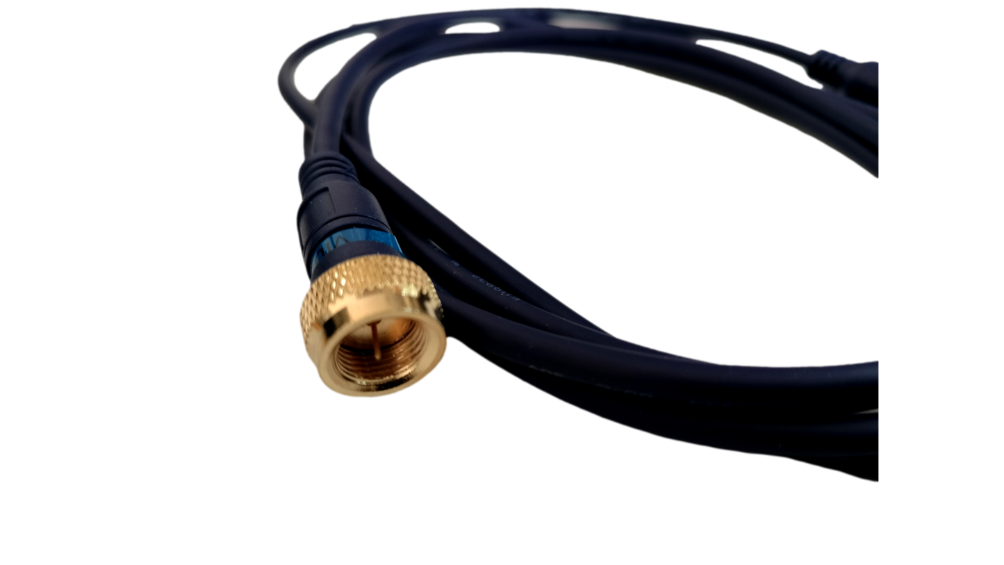 C2G Mini Coax F-Type Cable 6 Foot  Blue Mini Coaxial Cable