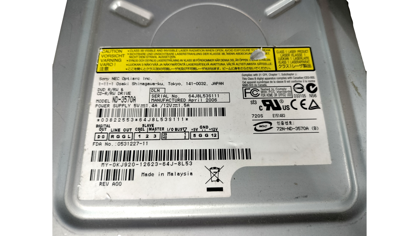 Sony NEC Optiarc ND-3570A Internal IDE DVD±RW CD-RW Drive KJ920