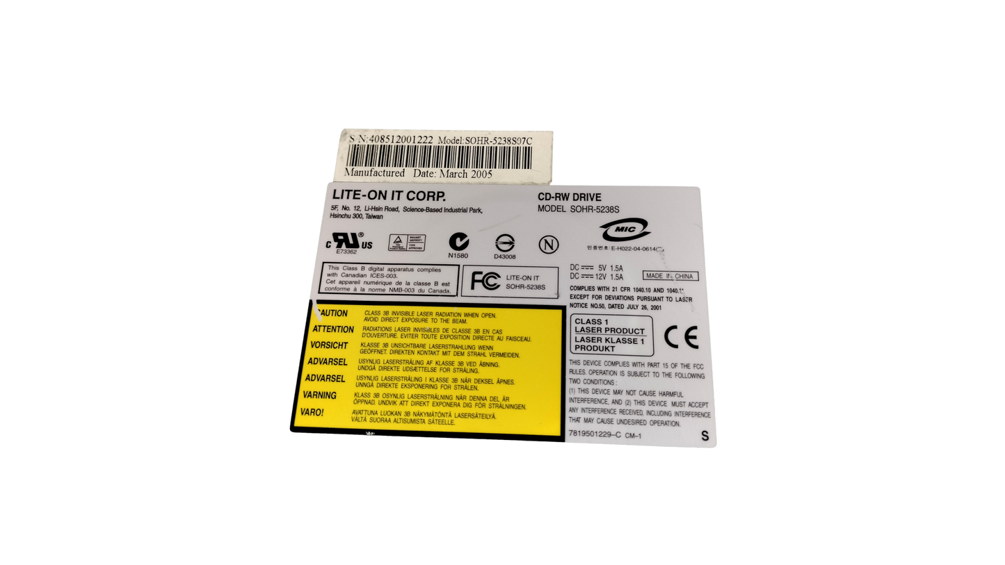 LITE-ON IT MODEL SOHR-5238S CD-RW DRIVE