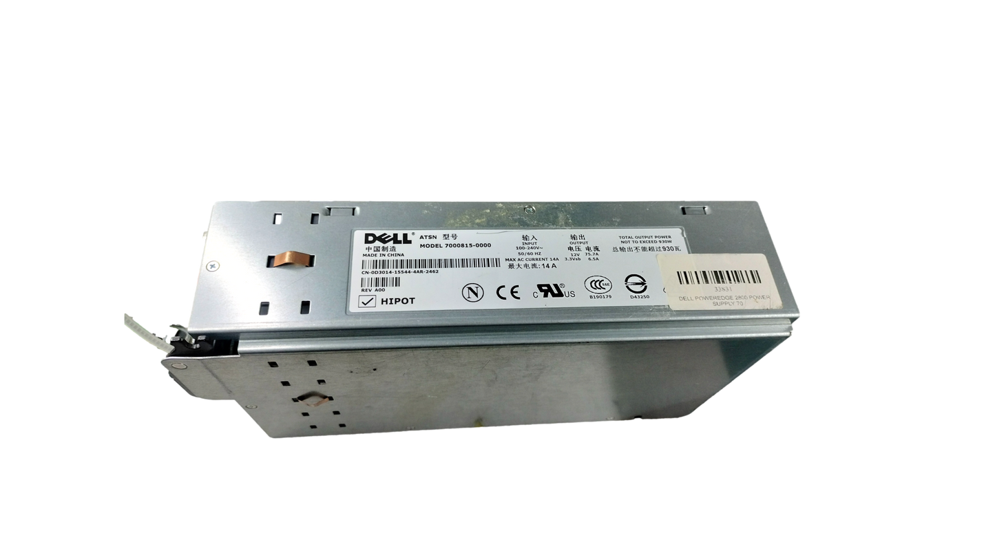 DELL POWEREDGE 2800 POWER SUPPLY 930 WATT 7000815-Y000 JJ179 D3014 GD418