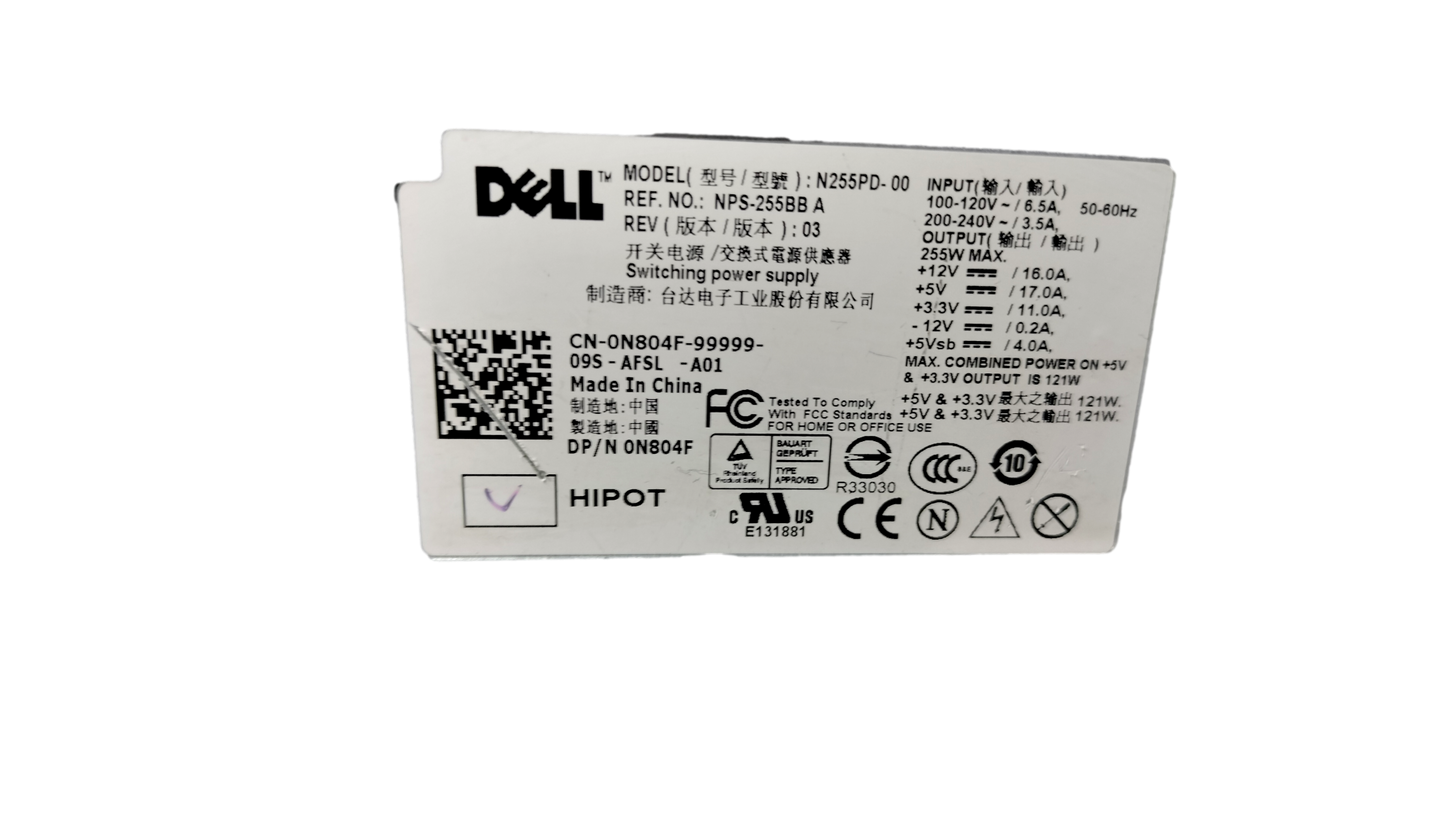 Dell NPS-255BB A 255w Power Supply For Optiplex 360 380 760 780 960 980 0N804F