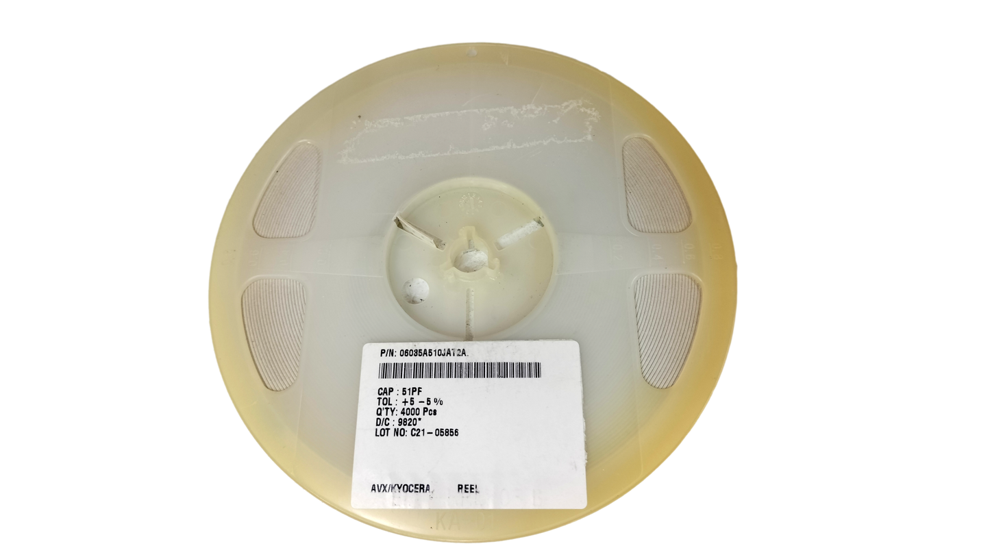 NEW AVX KYOCERA 06035A121JAT2A 51PF +5 -5 9820 CERAMIC CAPACITOR 4000 Pcs