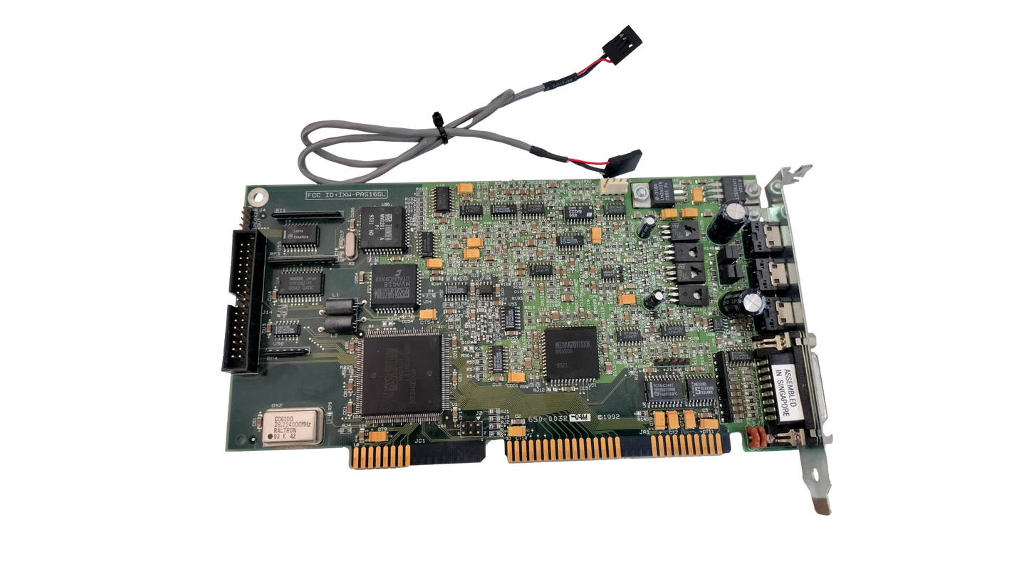 Media Vision Pro Audio Spectrum 16 (PAS16) 16-bit Sound Card 650-0032-04m