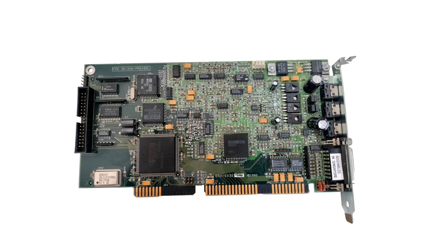 Media Vision Pro Audio Spectrum 16 (PAS16) 16-bit Sound Card 650-0032-04m