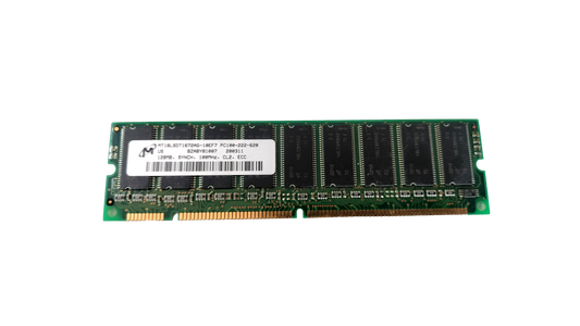 MICRON MT18LSDT1672AG-10EF7 128MB 100MHZ CL2 ECC MEMORY MODULE
