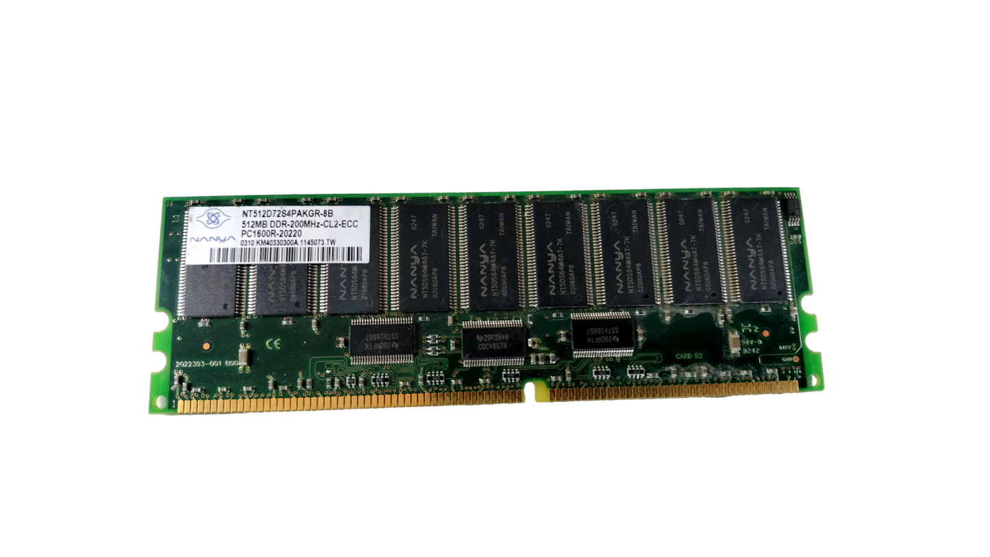Nana NT512D72S4PAKGR-8B 512MB DDR 200Mhz CL2 ECC Memory Module