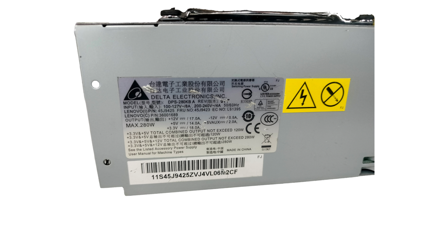 IBM LENOVO M57 THINKCENTRE 280W DPS-280KB A 45J9425 45J9423 POWER SUPPLY