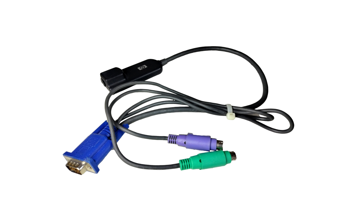 HP 520-290-005 KVM LAN Ethernet Interface Adapter PS2 VGA 286597-001