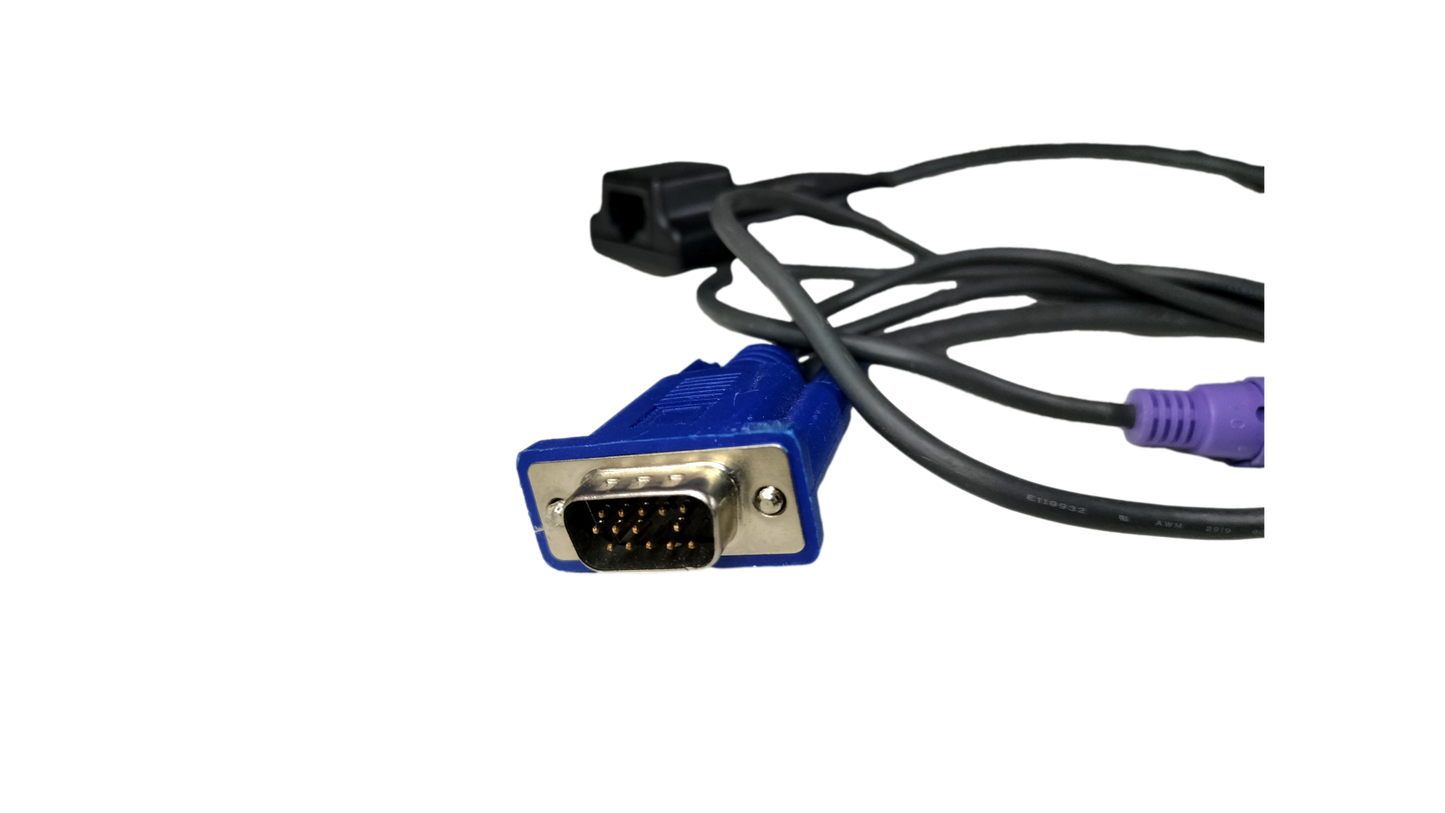 HP 520-290-005 KVM LAN Ethernet Interface Adapter PS2 VGA 286597-001