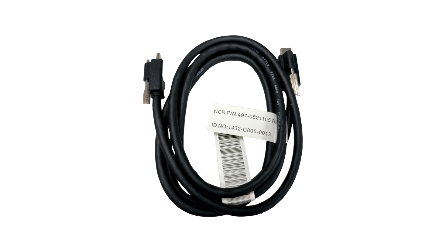 New NCR XL10W Model 5910 1432-C805-0013 USB C Screw Lock Cable