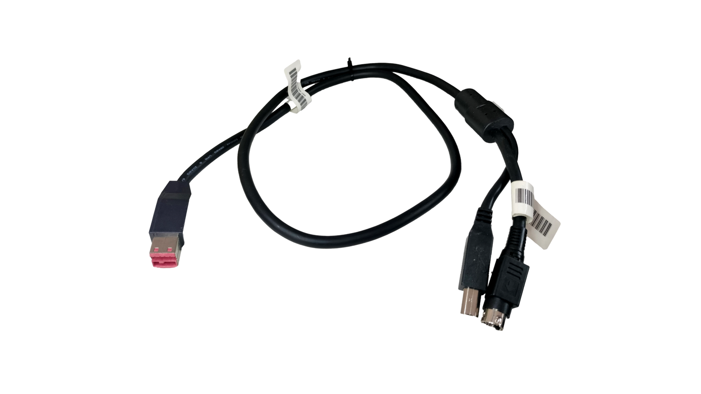 NCR 1432-C088-0010 3ft 24v Powered USB Receipt Printer Power Cable 497-044177