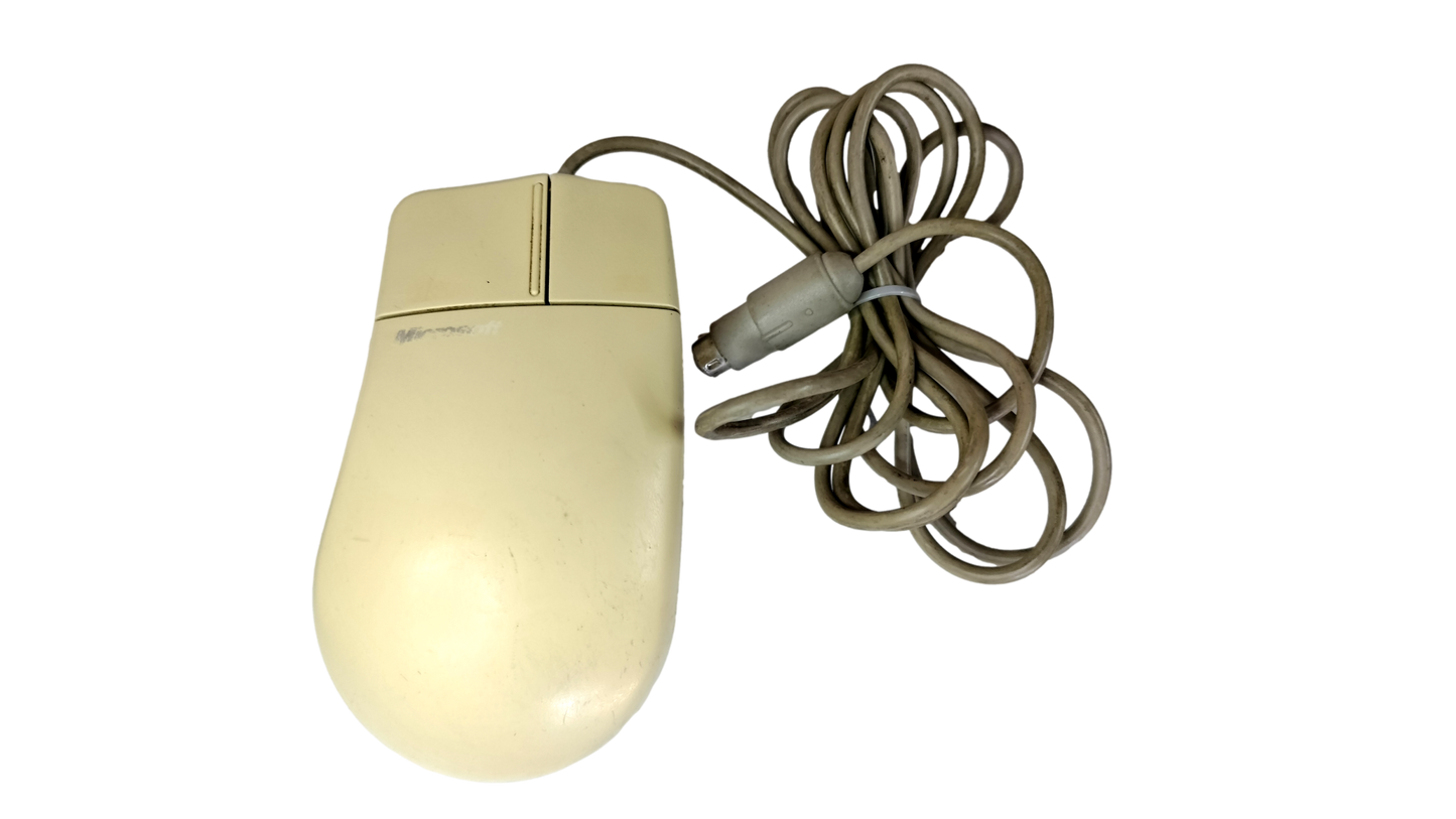 Vintage Microsoft Mouse Port Compatible Mouse 2.0A 2-Button PS/2 58269