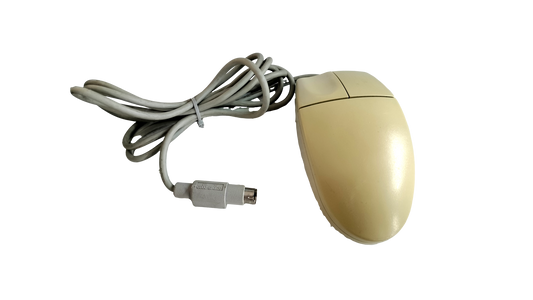 Vintage Logitech M-S34 Tan Wired PS/2 Trackball Ball Mouse