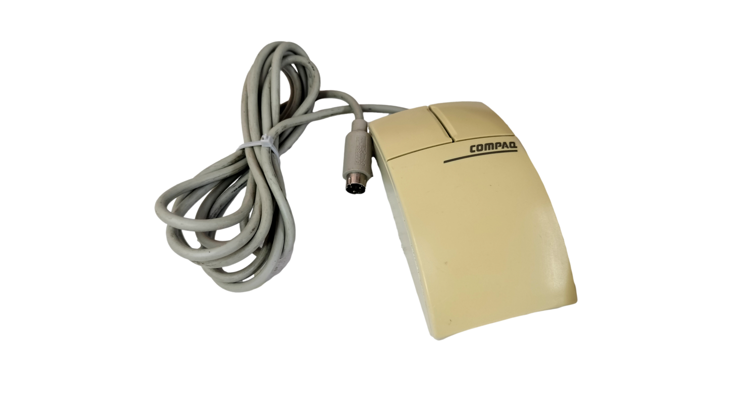 Vintage Compaq  M-SF-14 PS/2 Two Button Ball Mouse 141649-001