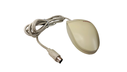 Vintage Compaq  M-S34 PS/2 Two Button Ball Mouse 141189-201