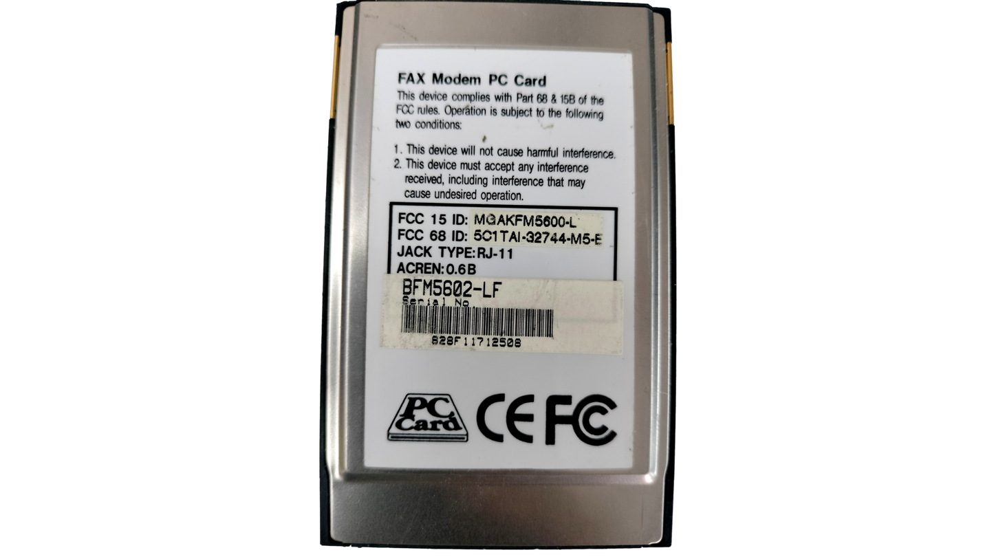Generic BFM5602-LF Fax Modem PC Card