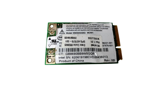 Intel WM3945ABG 802.11a/b/g Dual Band Laptop Wireless Card