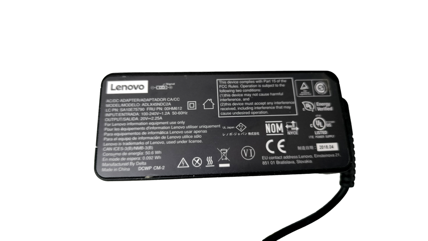 Genuine Lenovo ThinkPad Laptop 45W AC Adapter 00HM612