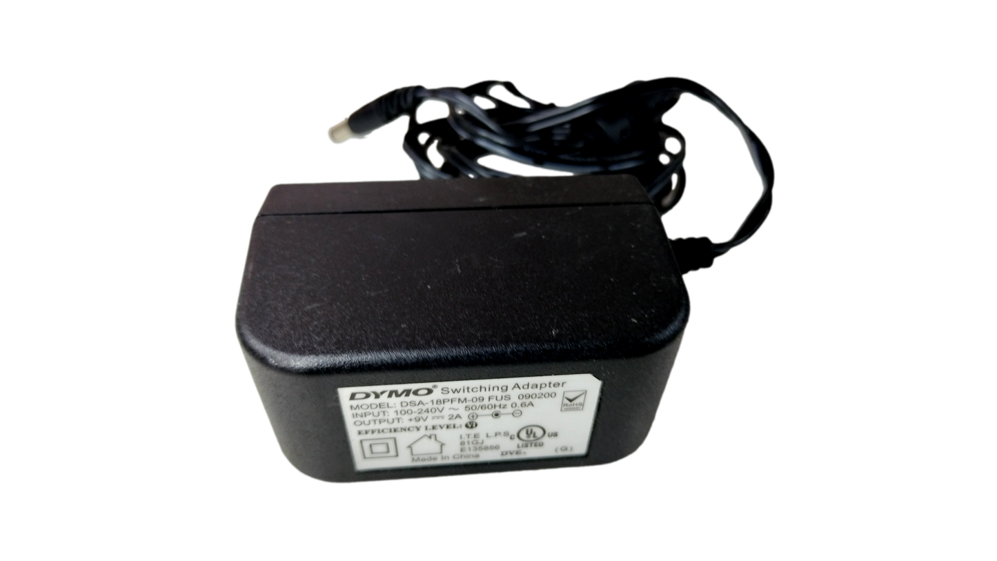Dymo DSA-18PFM-09 9V 2A AC Adapter Power Supply Charger
