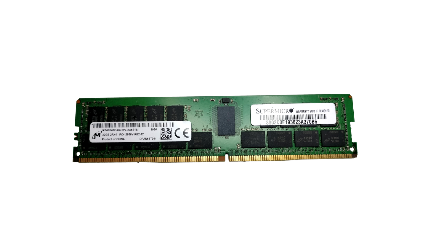 Micron MTA36ASF4G72PZ-2G6E1 32GB PC4-21300 DDR4-2666MHz 2RX4 ECC Memory