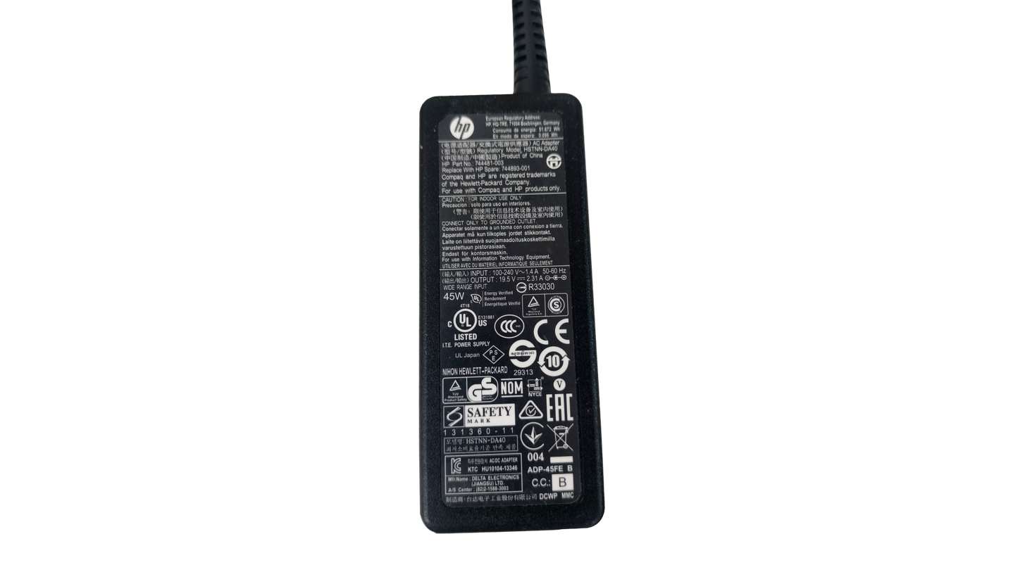 Genuine HP 19.5 v 2.31A 45W AC Power Adapter 74481-001  744893-001