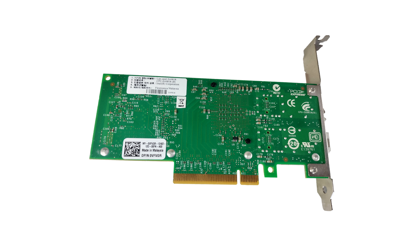 DELL X520-DA2 10Gbps 2Port Ethernet Server Adapter 0VFVGR
