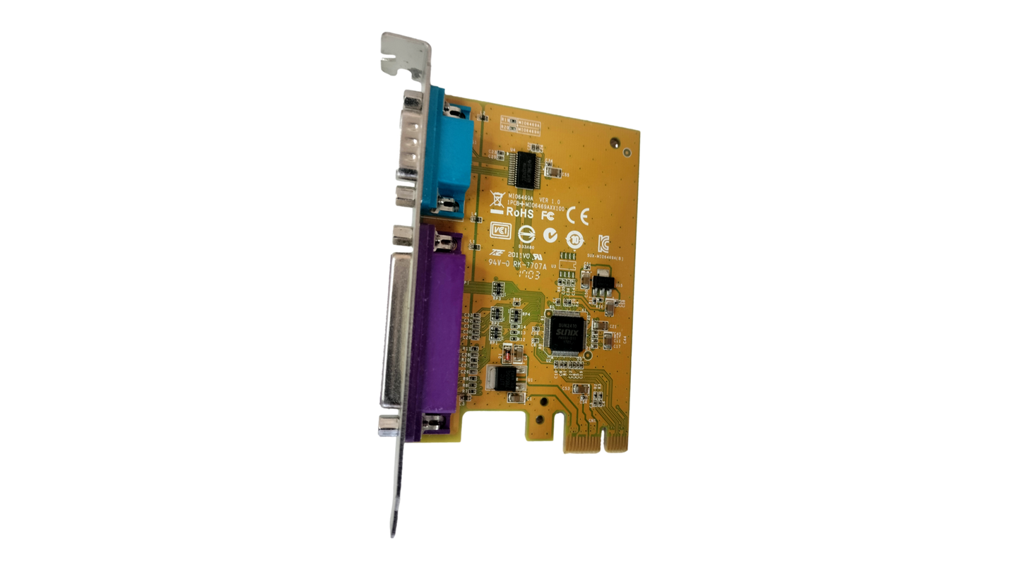 Dell Sunix Serial RS-232 Parallel PCIe Expansion Card YCJ65