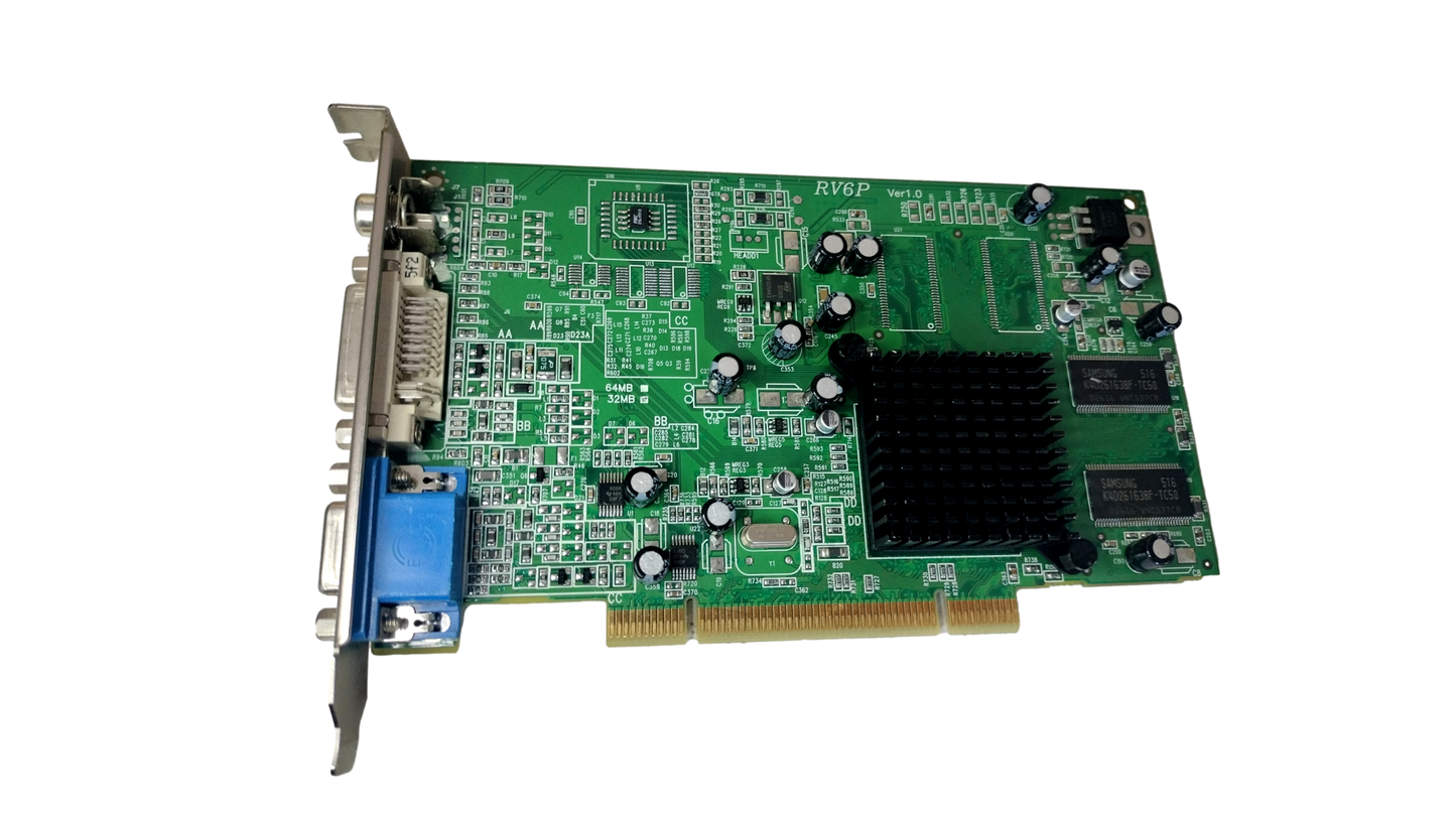 PowerColor ATI Radeon 7000 64MB PCI Video Card + DVI/Composite RV6P