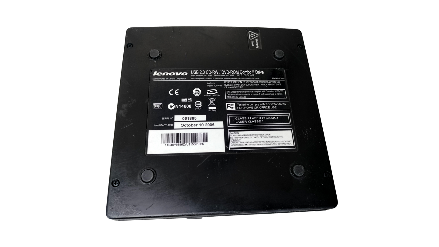 IBM Lenovo External USB CD-RW/DVD-ROM Combo II Drive 40Y8686