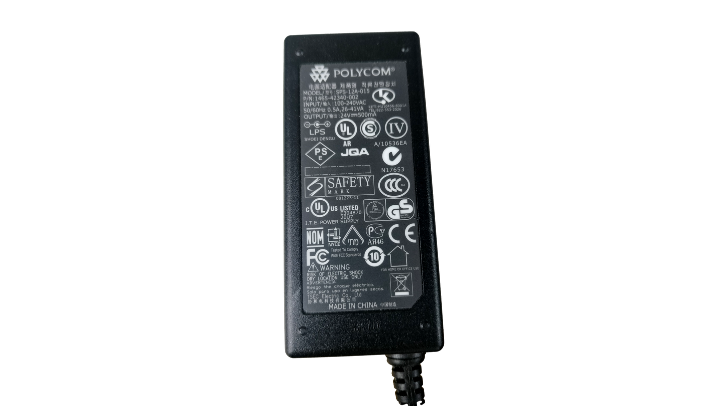 Polycom SPS-12A-015 24V 500mA 0.5A Power Supply 1465-42340-002