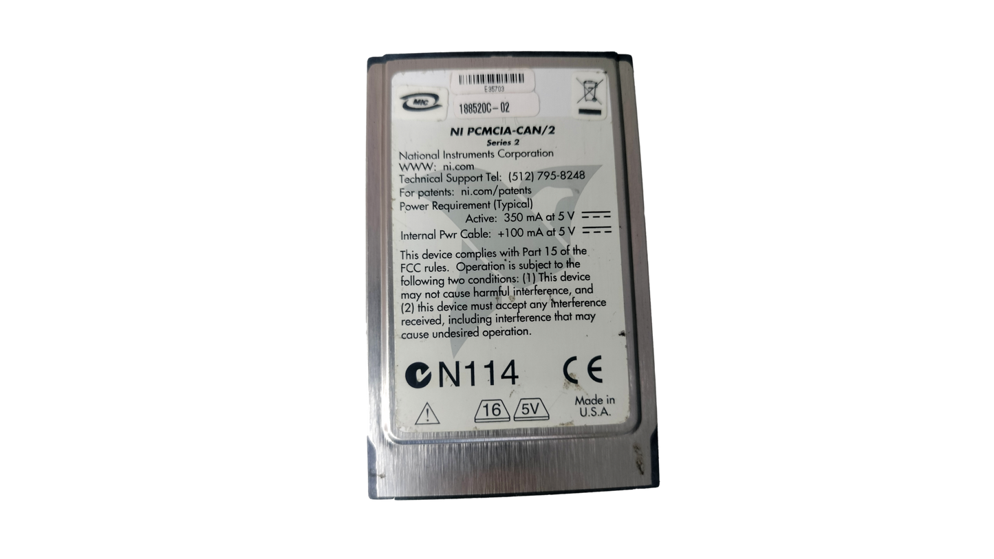 National Instruments NI PCMCIA-CAN/2 Series 2