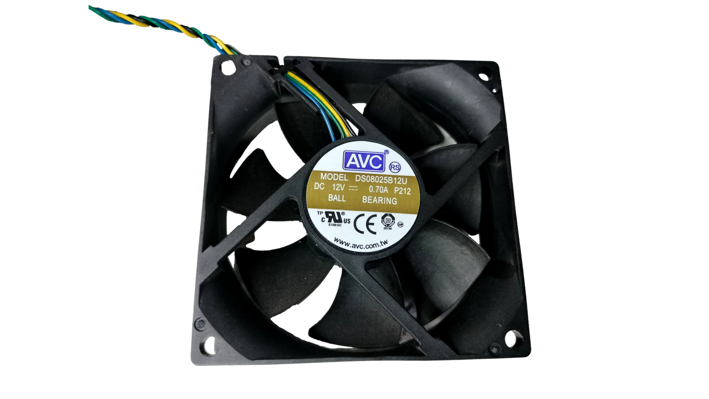 AVC DS08025B12U DC12V 0.70A 4-Wire Case Fan
