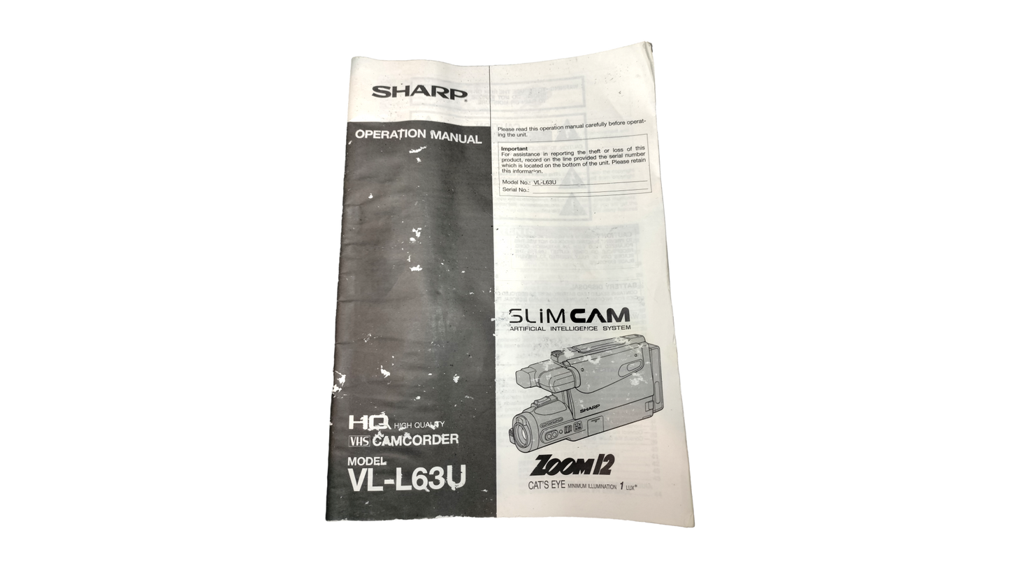 Sharp SlimCam VL-L63U Video Camcorder Operations Manual