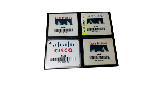 Lot of 4 Cisco 16-3362-01 1GB Compact Flash Card