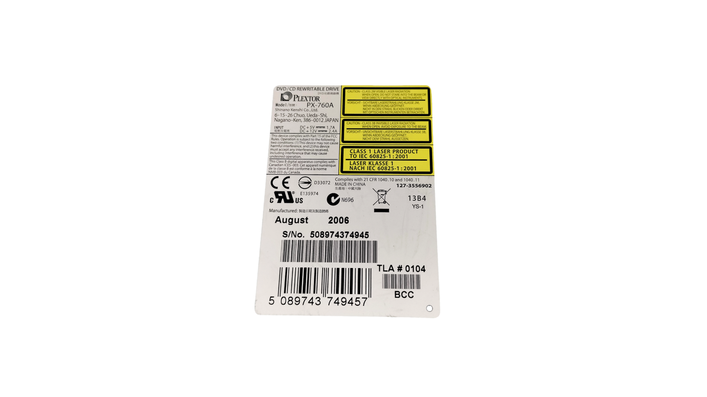 Plextor PX-760A CD/DVD Rewritable Drive
