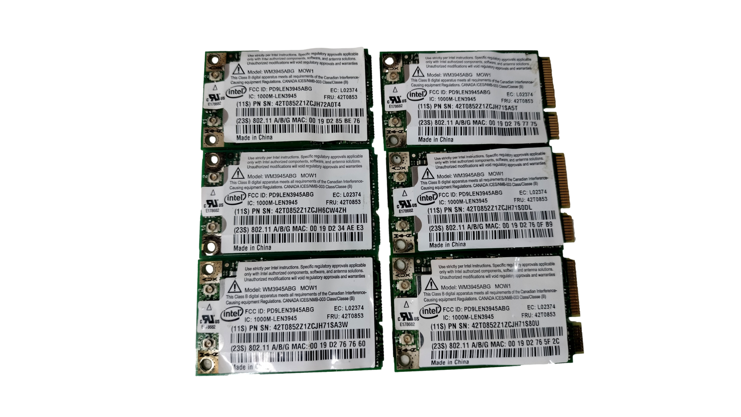 Lot of 6 Lenovo Thinkpad R61i  3945ABG PCI-e Laptop WiFi Card Adapter 42T0853