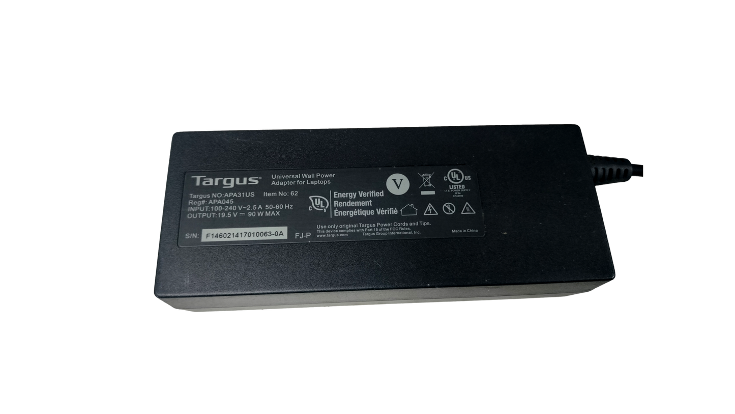 Targus Universal Laptop Charger 19.5V DC 90W APA31US No Tips