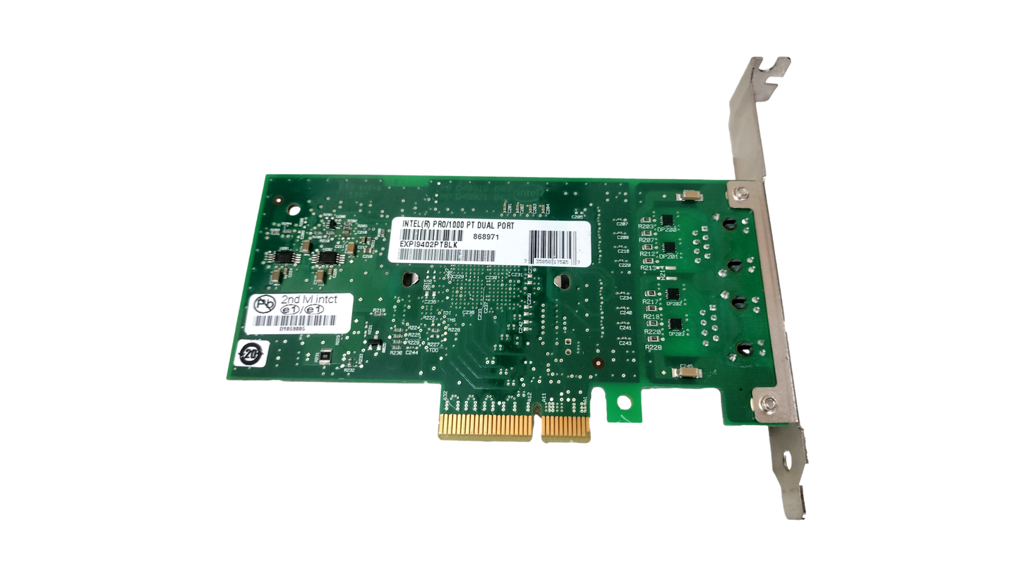 Intel EXPI9402PTBLK PRO/1000 Dual Port 10/100/1000Mbps RJ45 PCI Express Ethernet Card